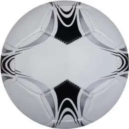 Colour & Black Panel Promotional Soccer Ball Silver-Black